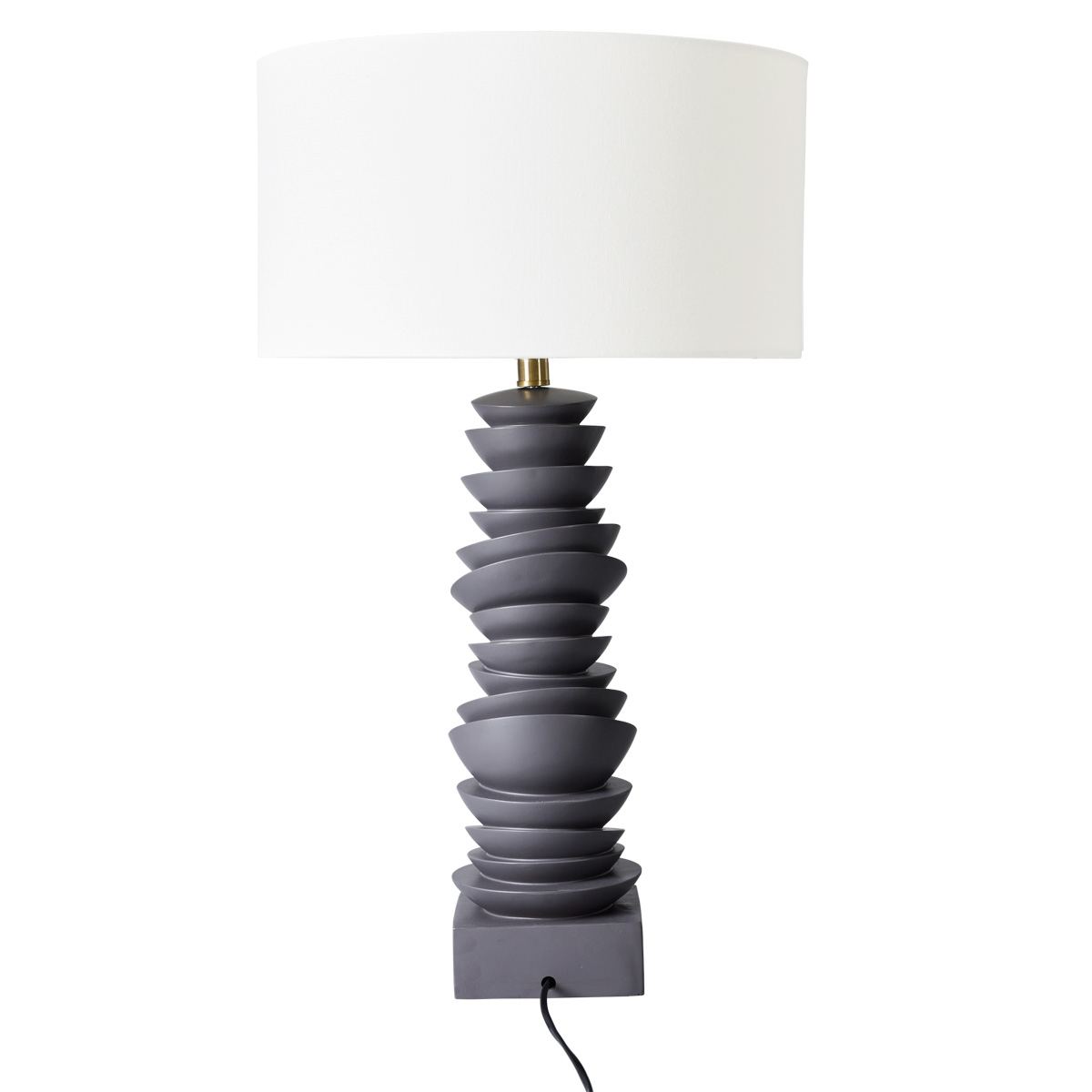 Cally Rolled Edge Resin Table Lamp