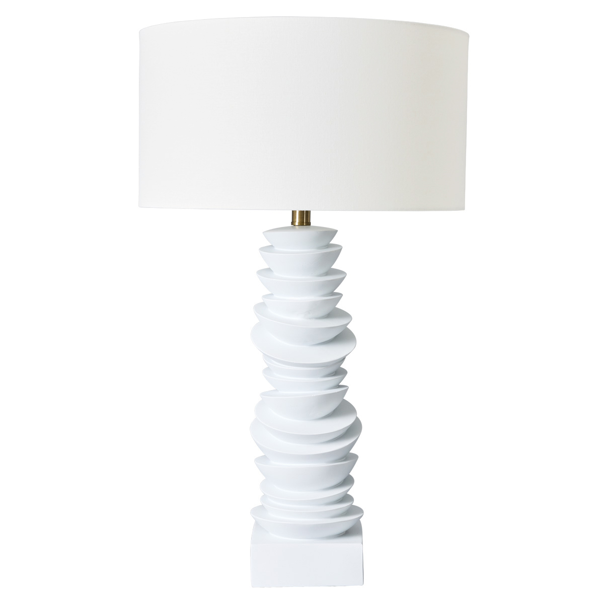 Cally Rolled Edge Resin Table Lamp