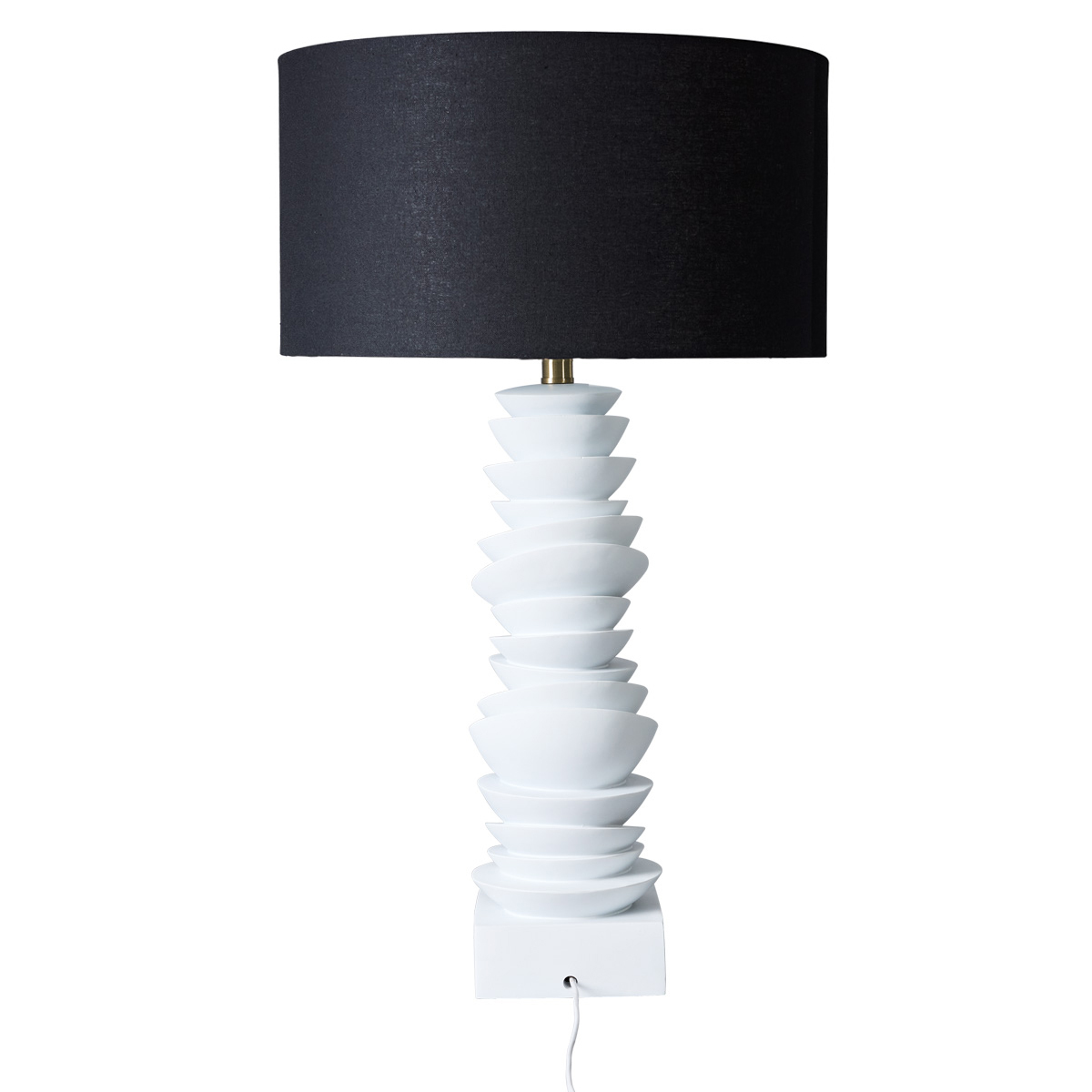 Cally Rolled Edge Resin Table Lamp