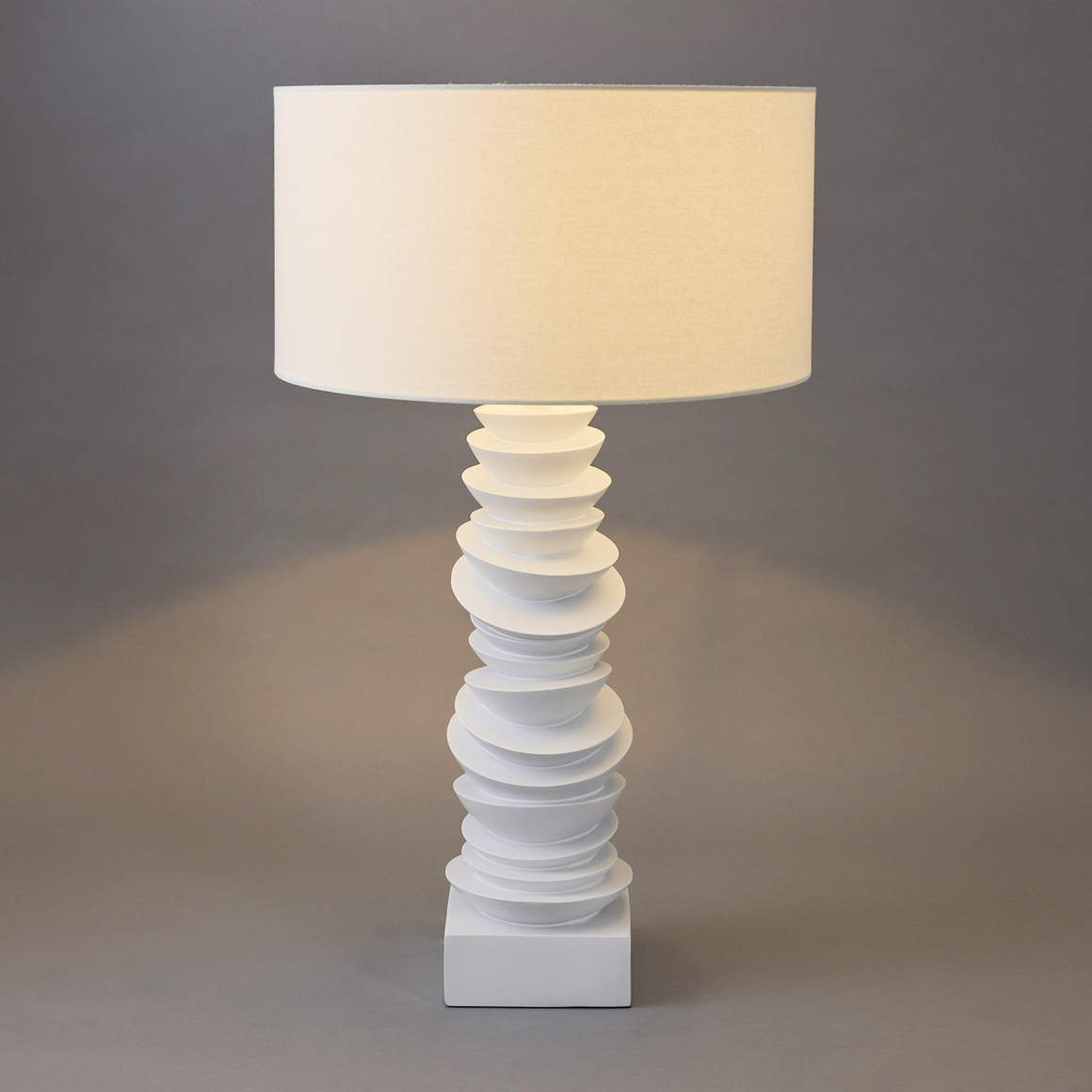 Cally Rolled Edge Resin Table Lamp