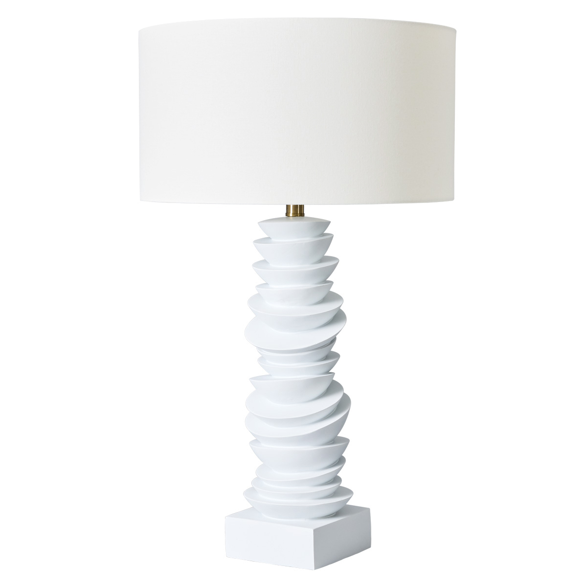 Cally Rolled Edge Resin Table Lamp