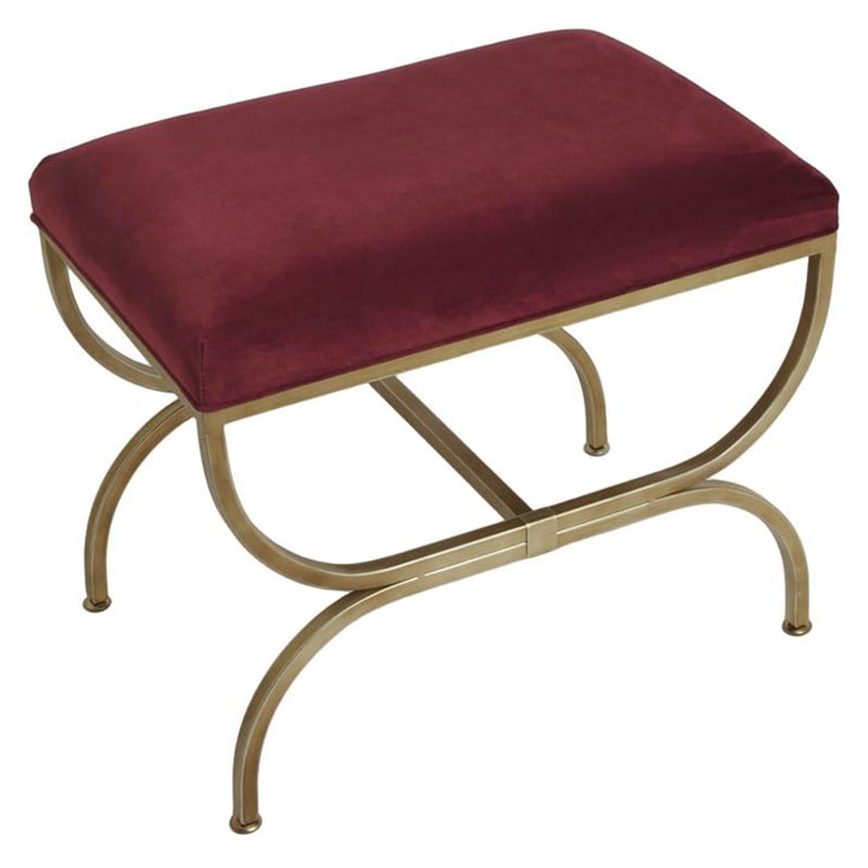 Roswell Velvet Accent Stool