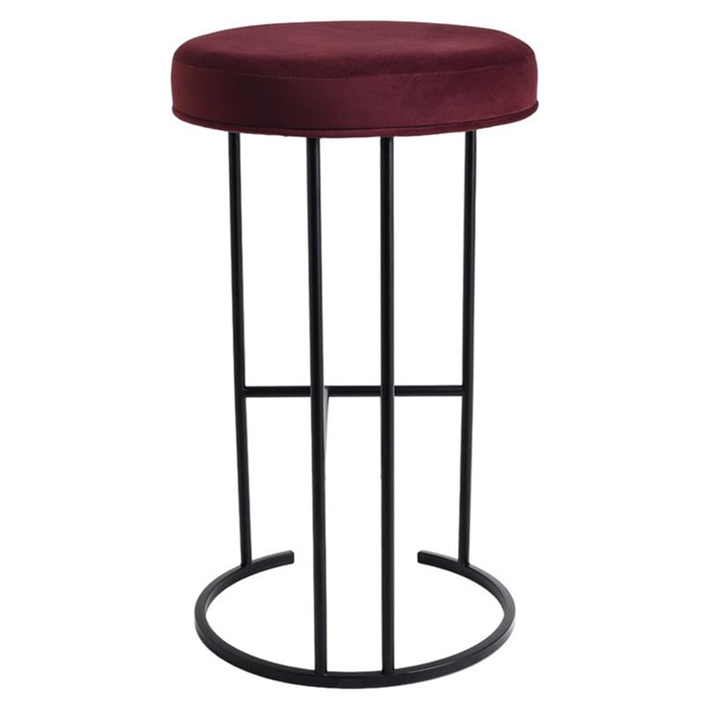 66cm Eastham Black Velvet Counter Stool