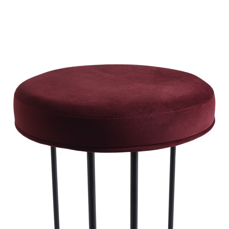 66cm Eastham Black Velvet Counter Stool