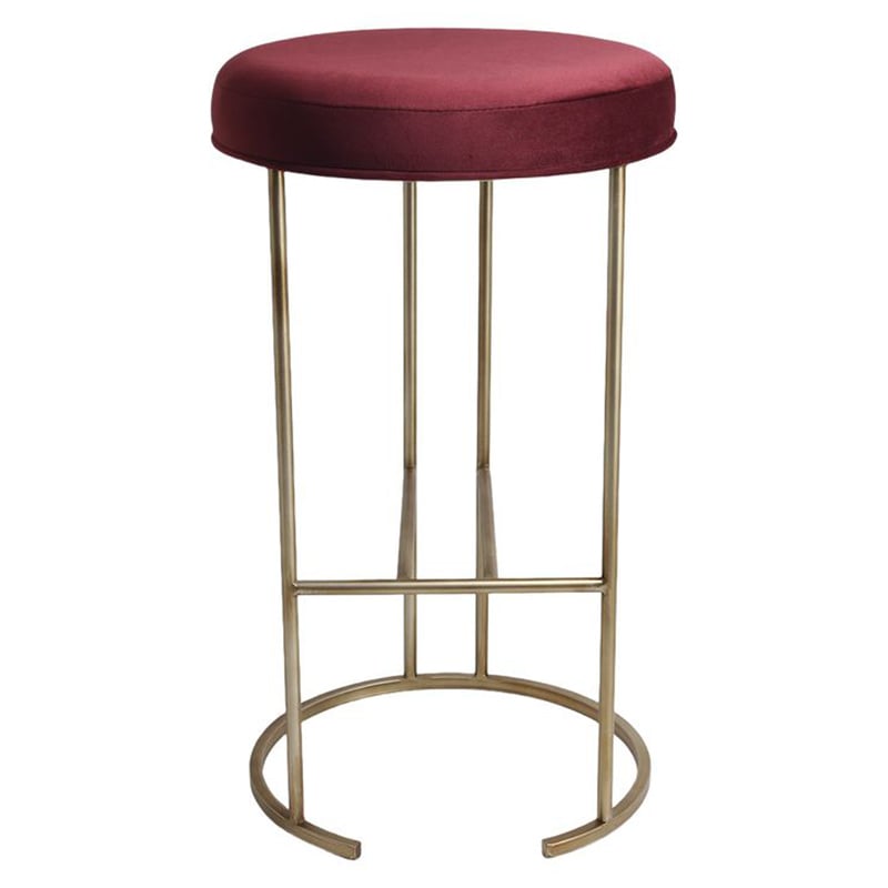 66cm Eastham Gold Velvet Counter Stool