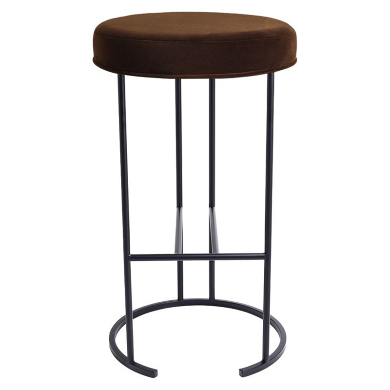 66cm Eastham Black Velvet Counter Stool
