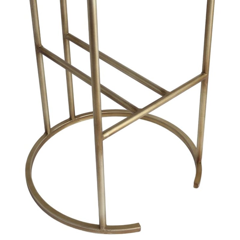 66cm Eastham Gold Velvet Counter Stool