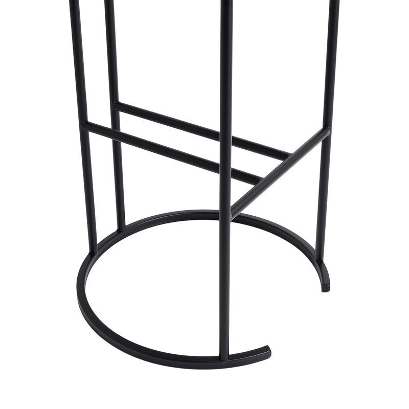 66cm Eastham Black Velvet Counter Stool