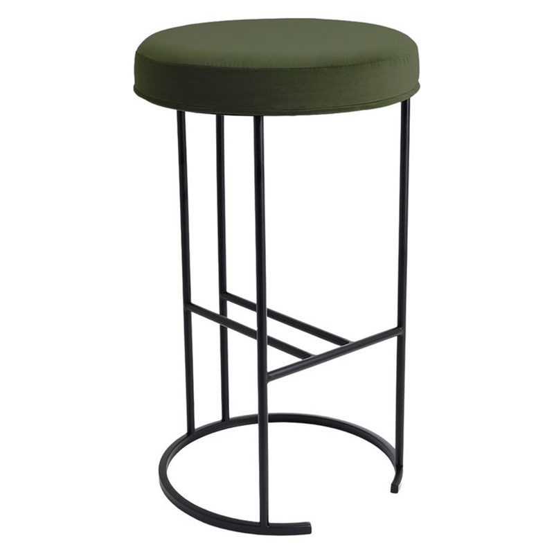 66cm Eastham Black Velvet Counter Stool