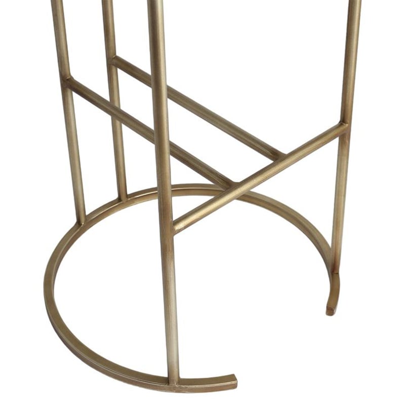 66cm Eastham Gold Velvet Counter Stool
