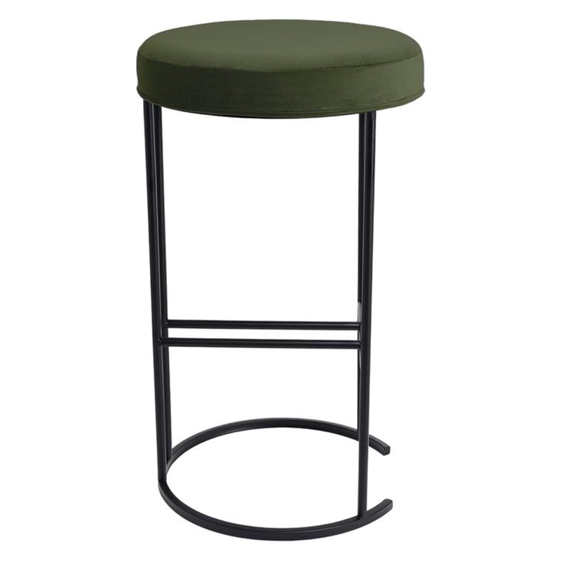 66cm Eastham Black Velvet Counter Stool