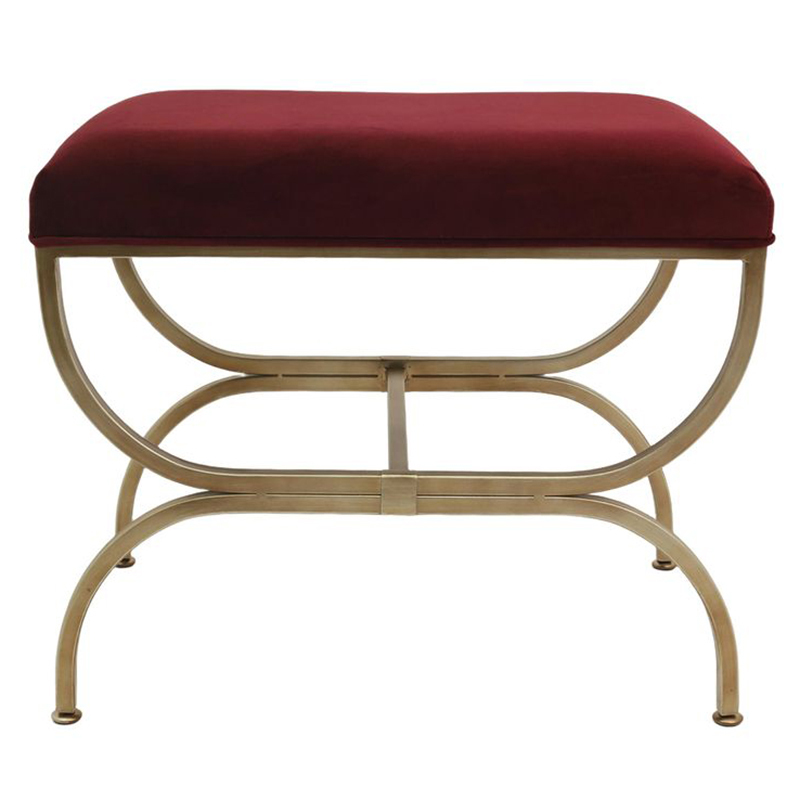 Roswell Velvet Accent Stool