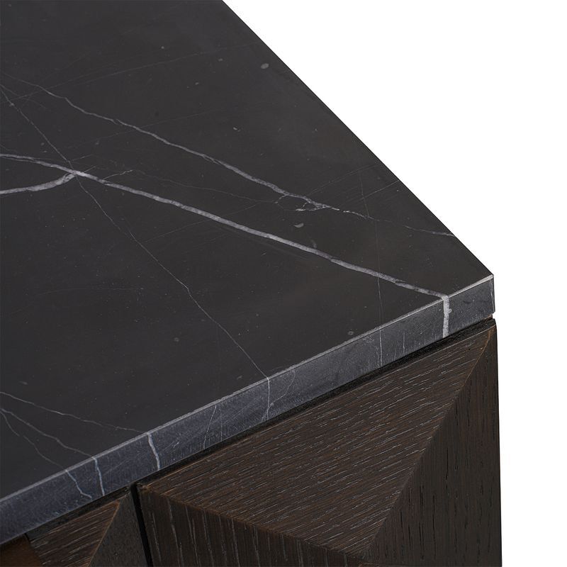 Black Bethany Marble Bedside Table