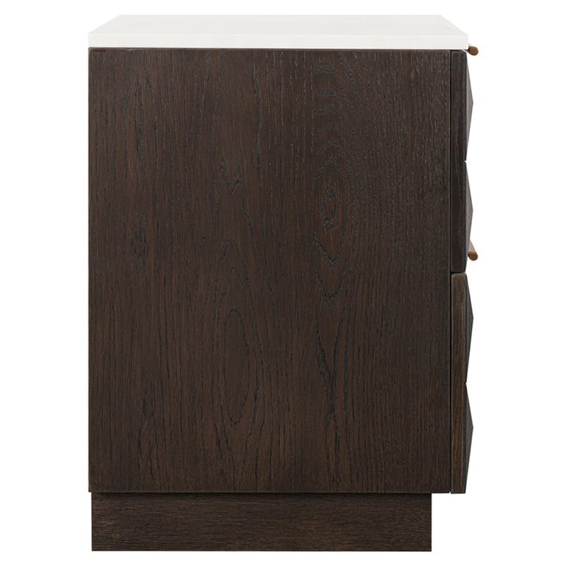 White Bethany Marble Bedside Table
