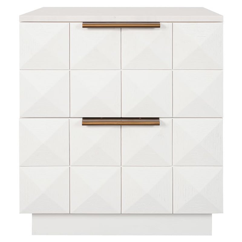 White Bethany Marble Bedside Table