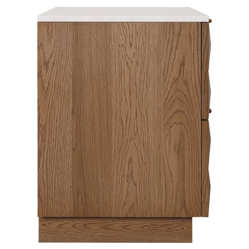White Bethany Marble Bedside Table
