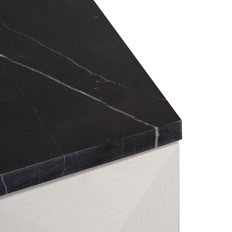 Black Bethany Marble Bedside Table