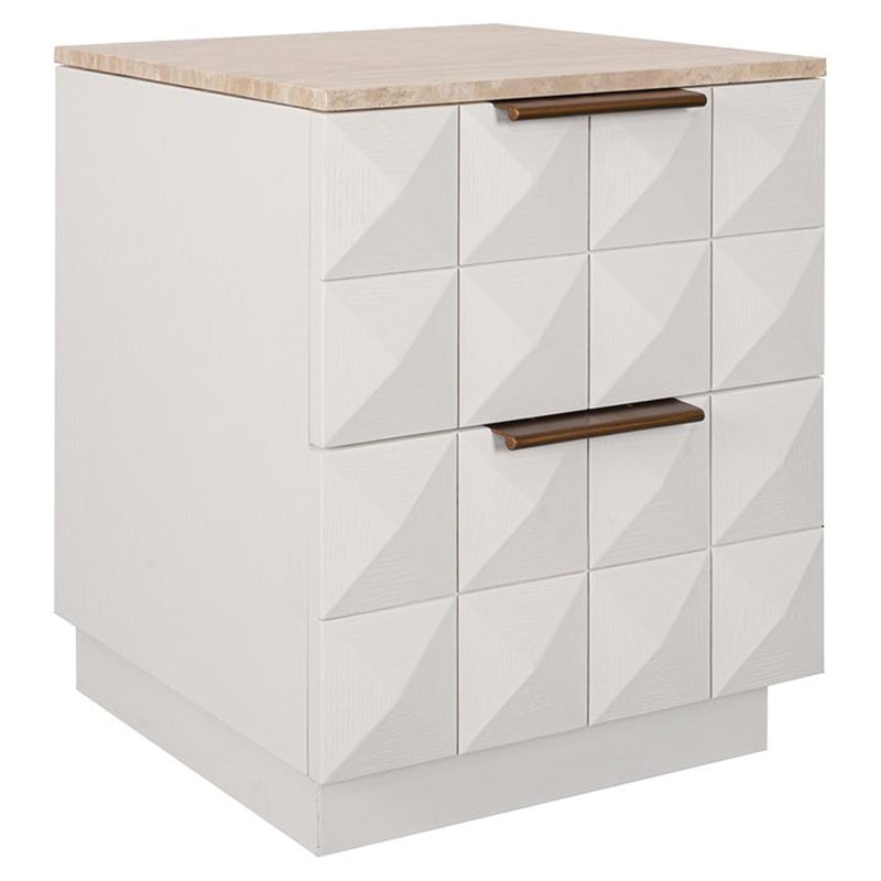 Bethany Travertine Bedside Table