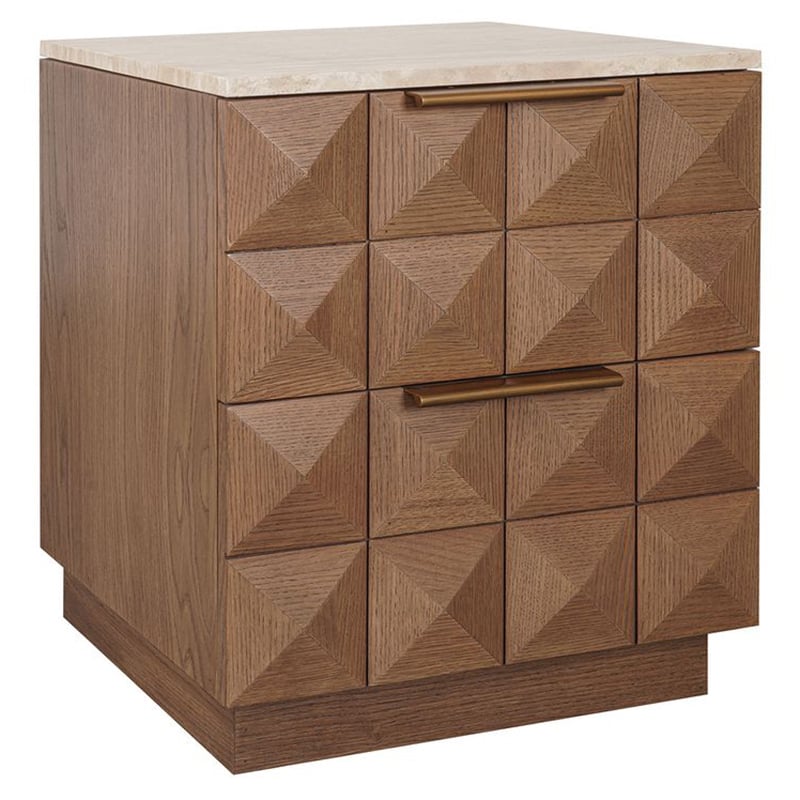 Bethany Travertine Bedside Table