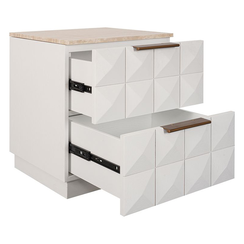 Bethany Travertine Bedside Table