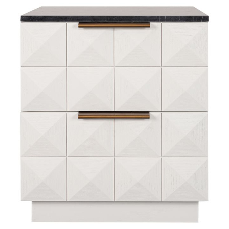 Black Bethany Marble Bedside Table