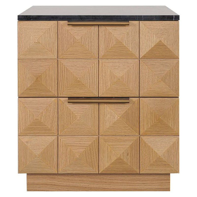 Black Bethany Marble Bedside Table