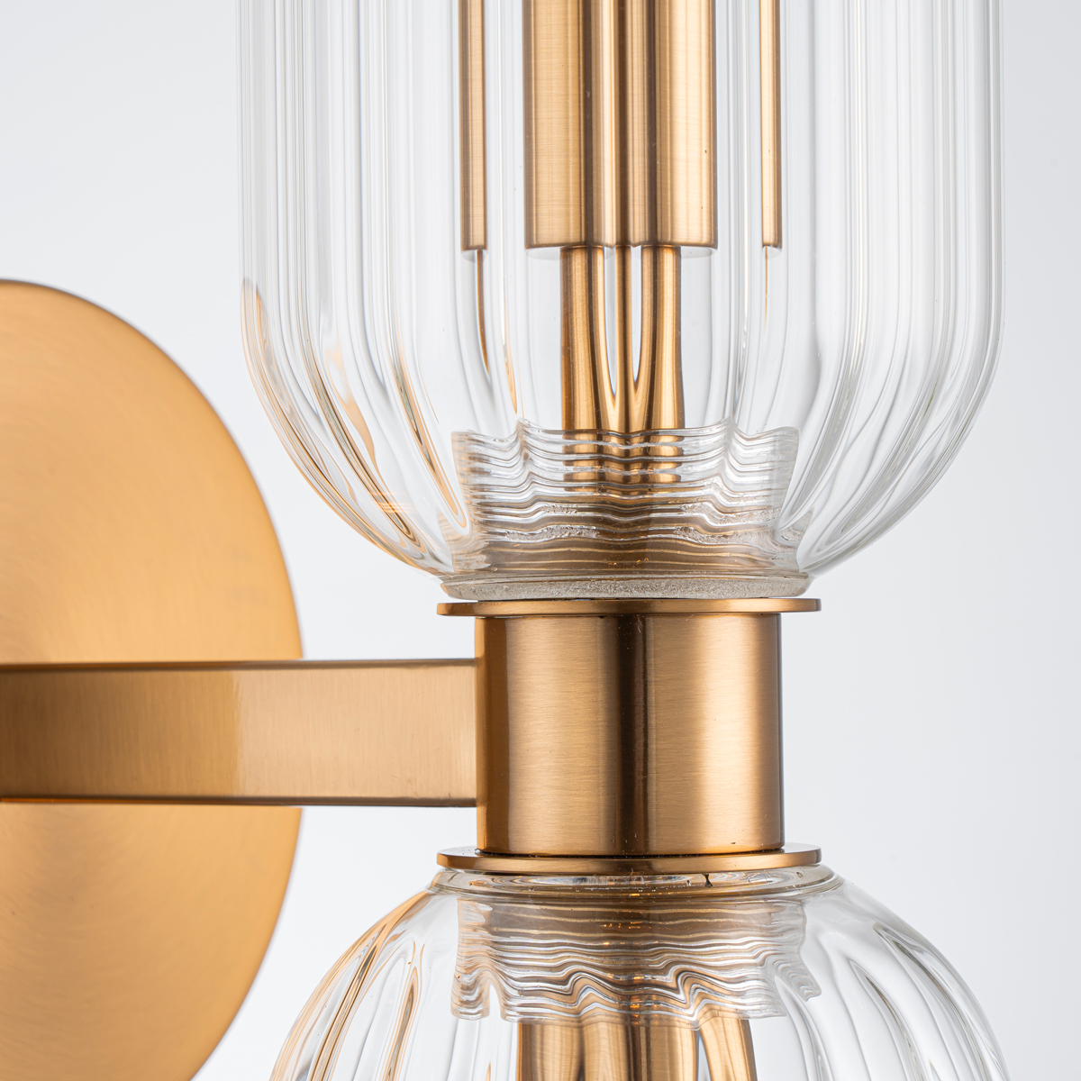 Cosmera Brass 2 Lamp Wall Light