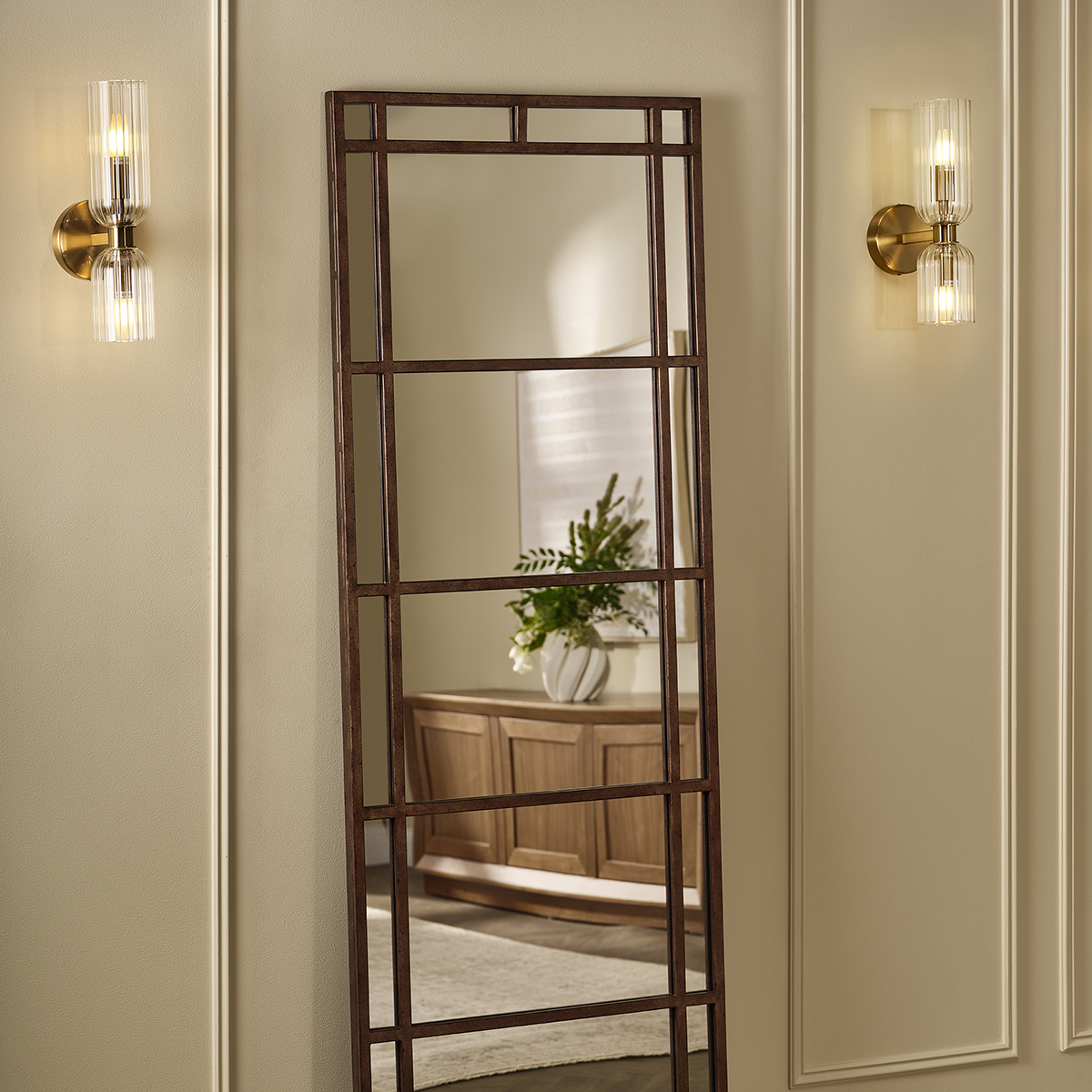 Cosmera Brass 2 Lamp Wall Light