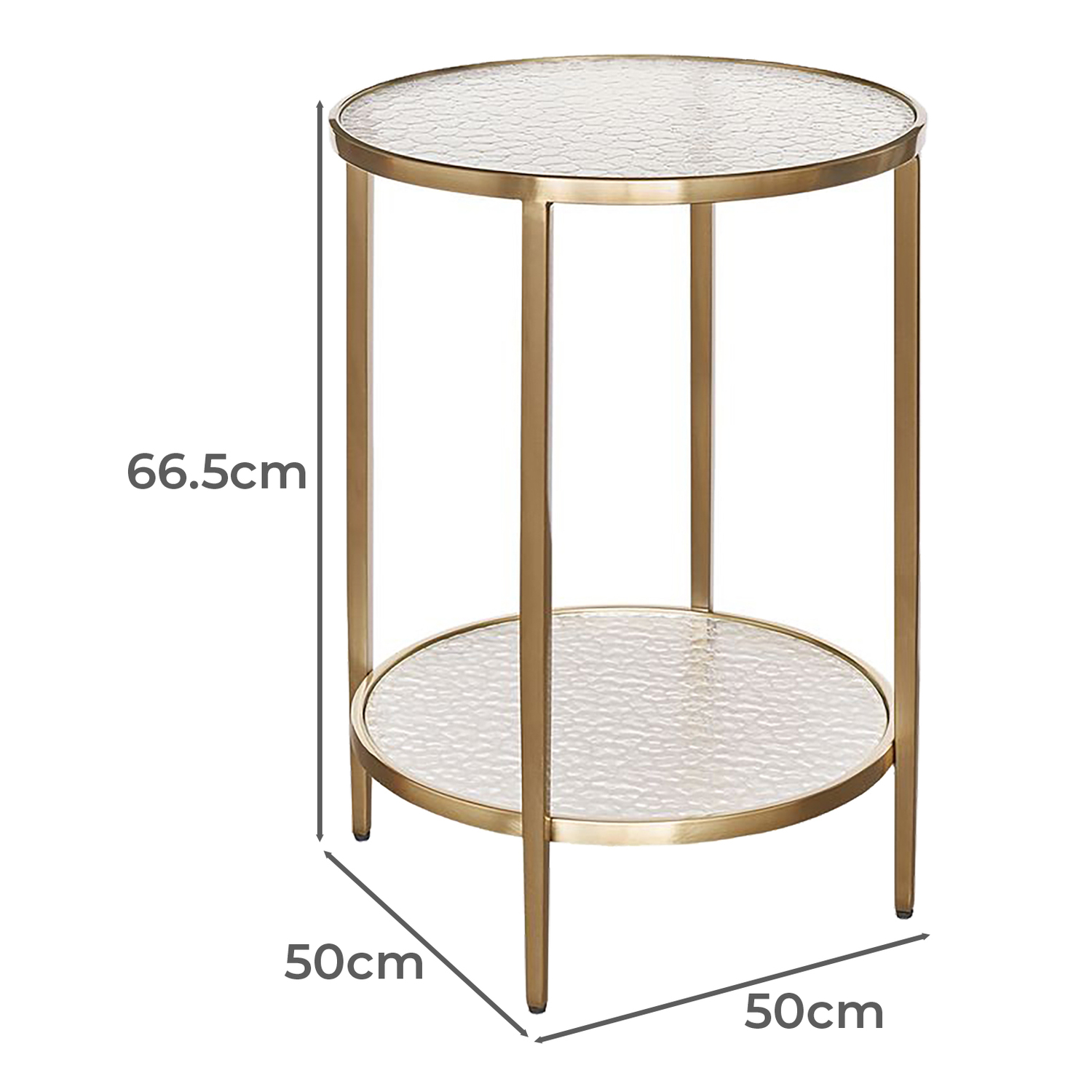 Mona Tempered Glass Side Table