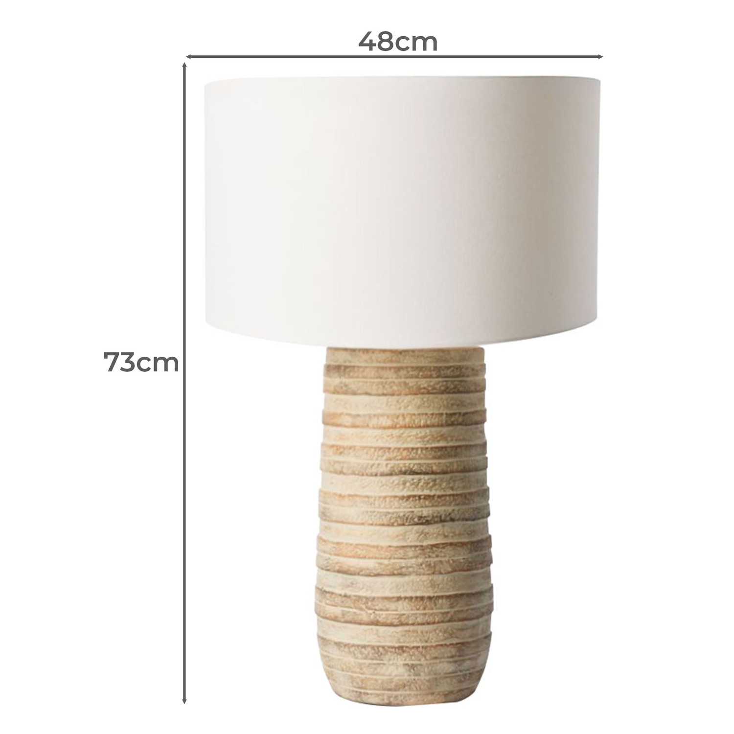 Delray Ceramic & Linen Table Lamp