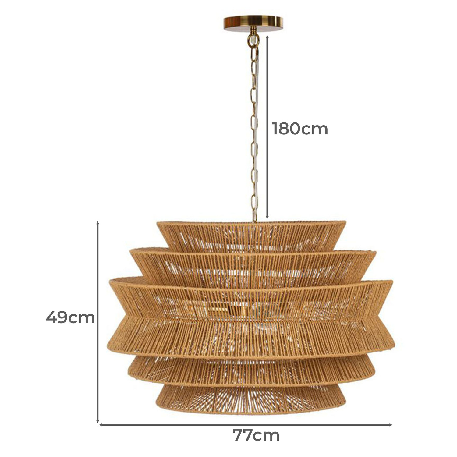 Everett Natural Paper Rope Pendant Light
