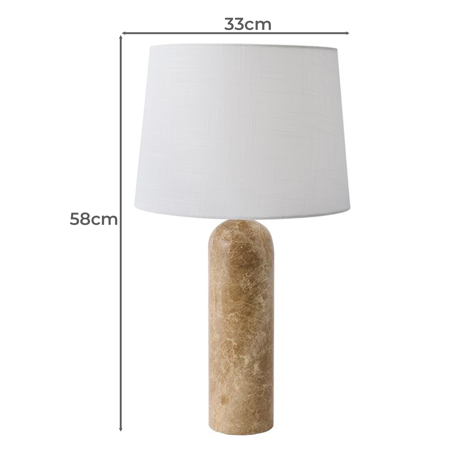 Montclair Marble & Linen Table Lamp
