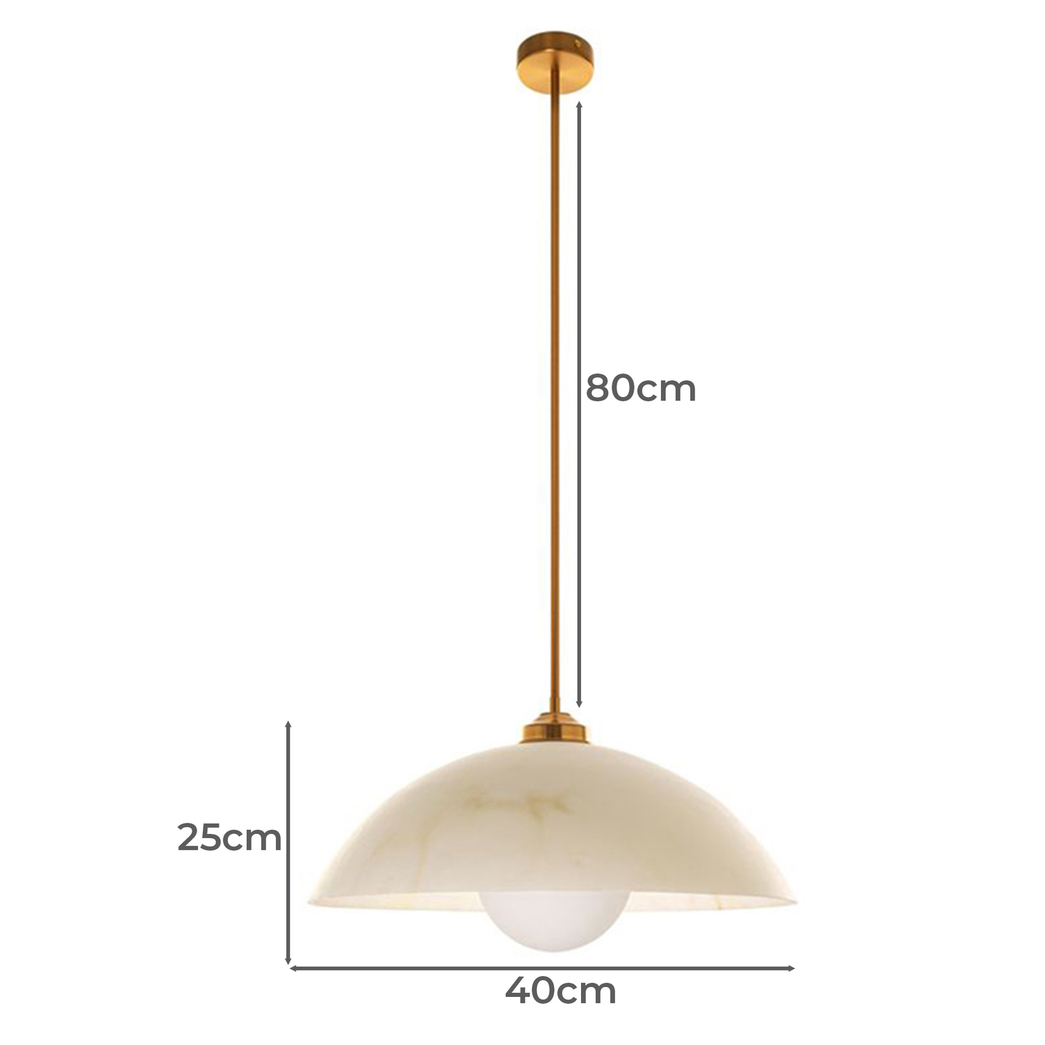Damos Brass & Resin Pendant Light