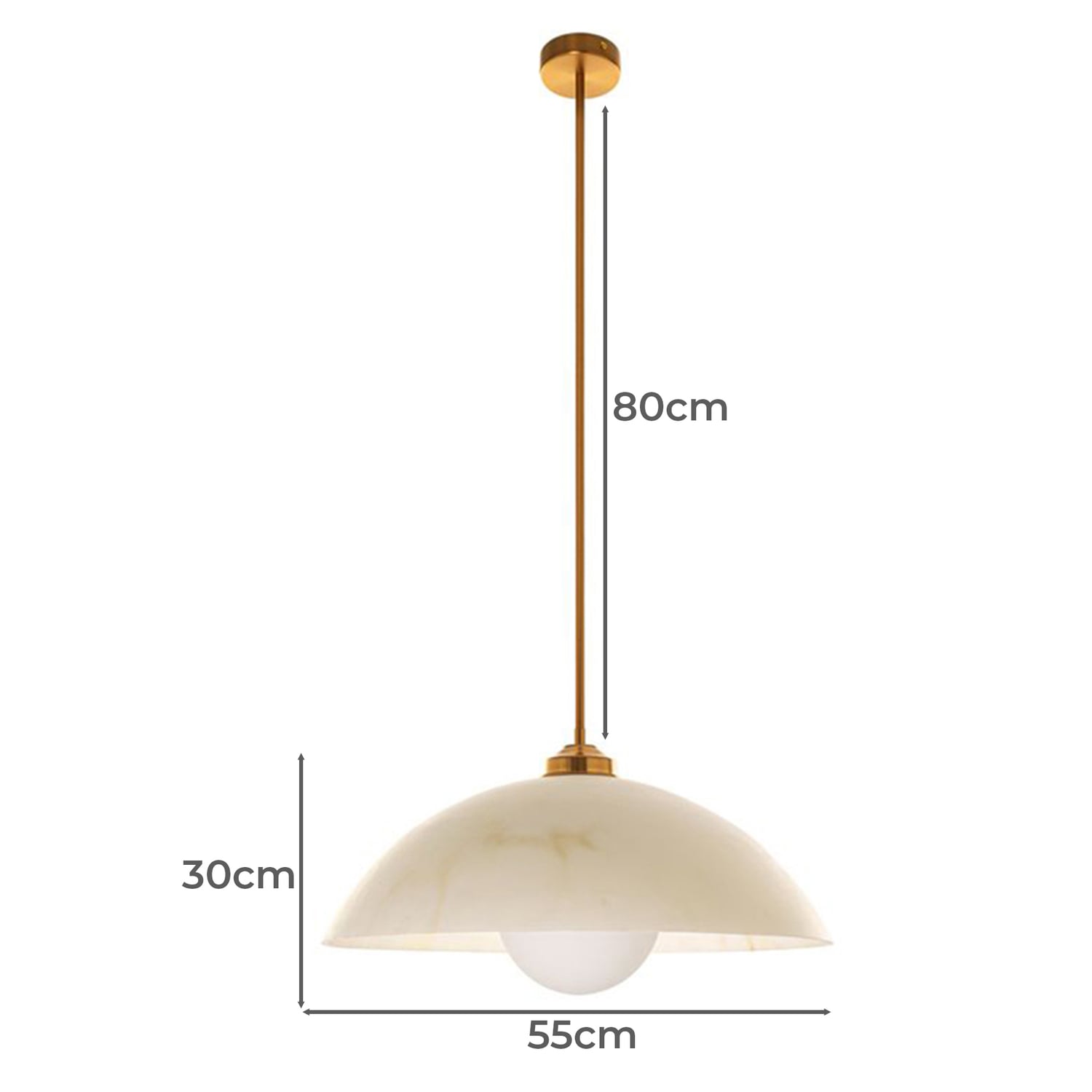 Damos Brass & Resin Pendant Light