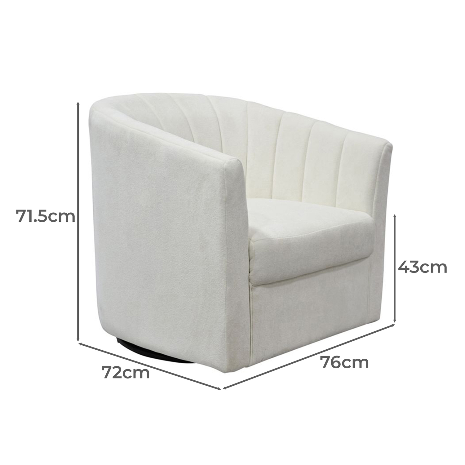 Winona Chenille Swivel Armchair