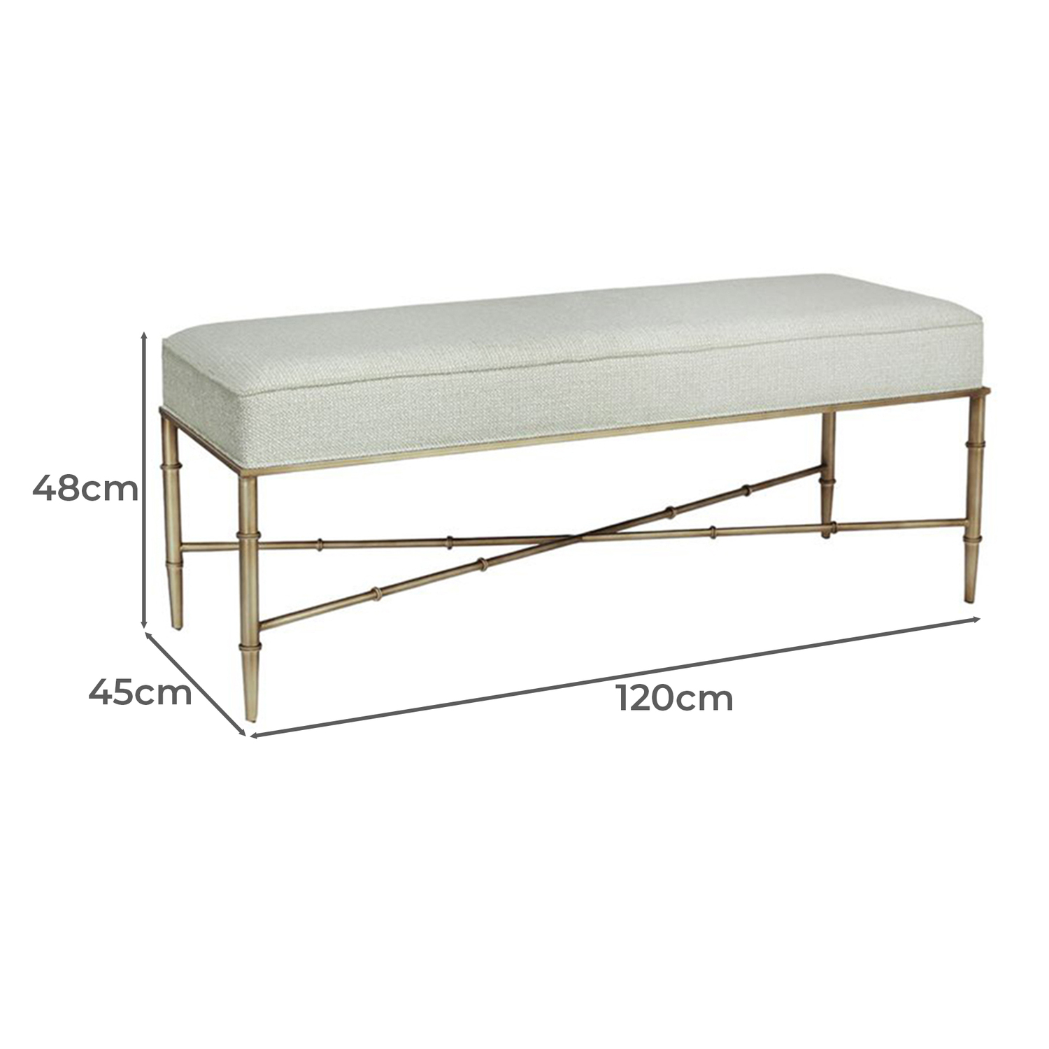 Bridgeton Chenille Ottoman Bench