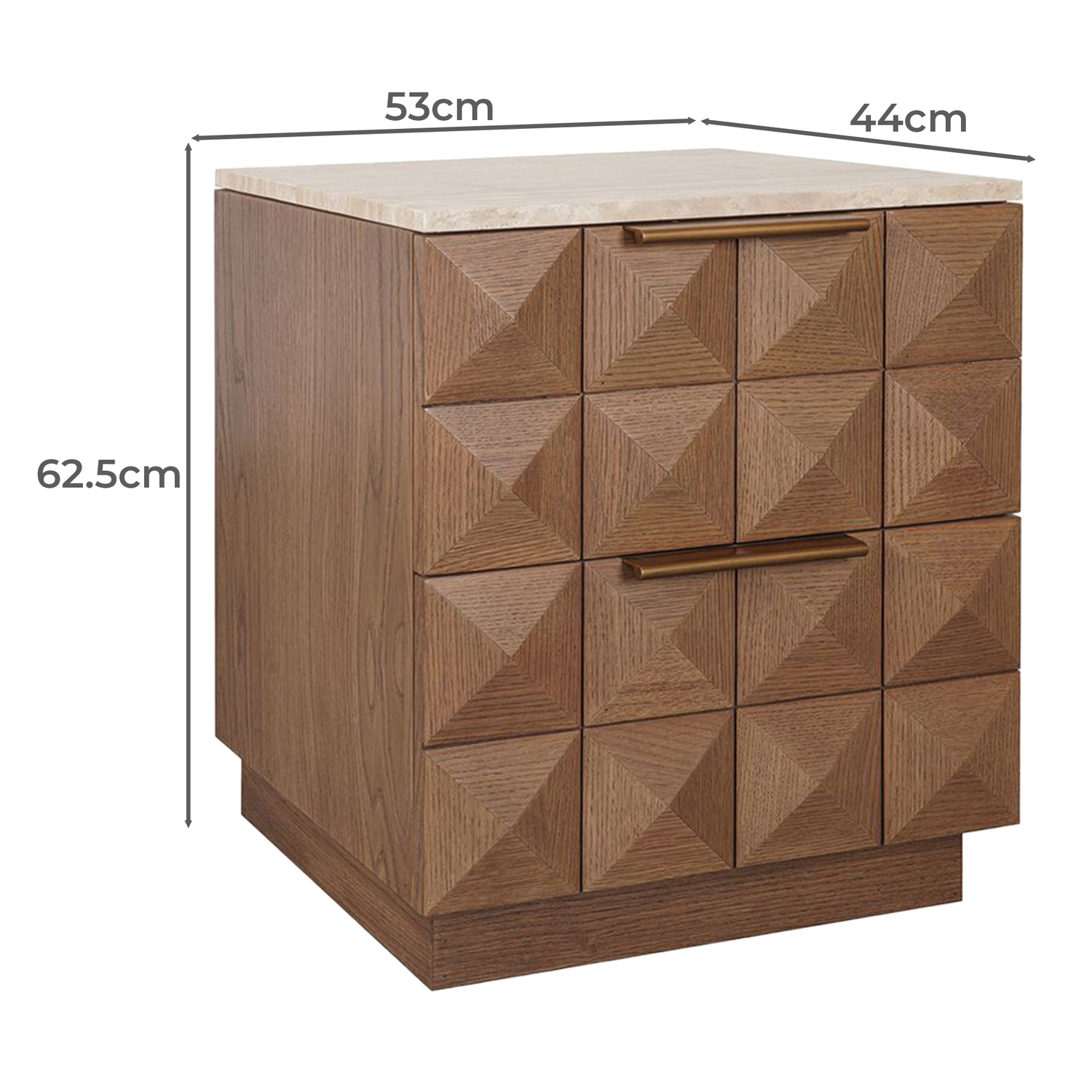 Bethany Travertine Bedside Table