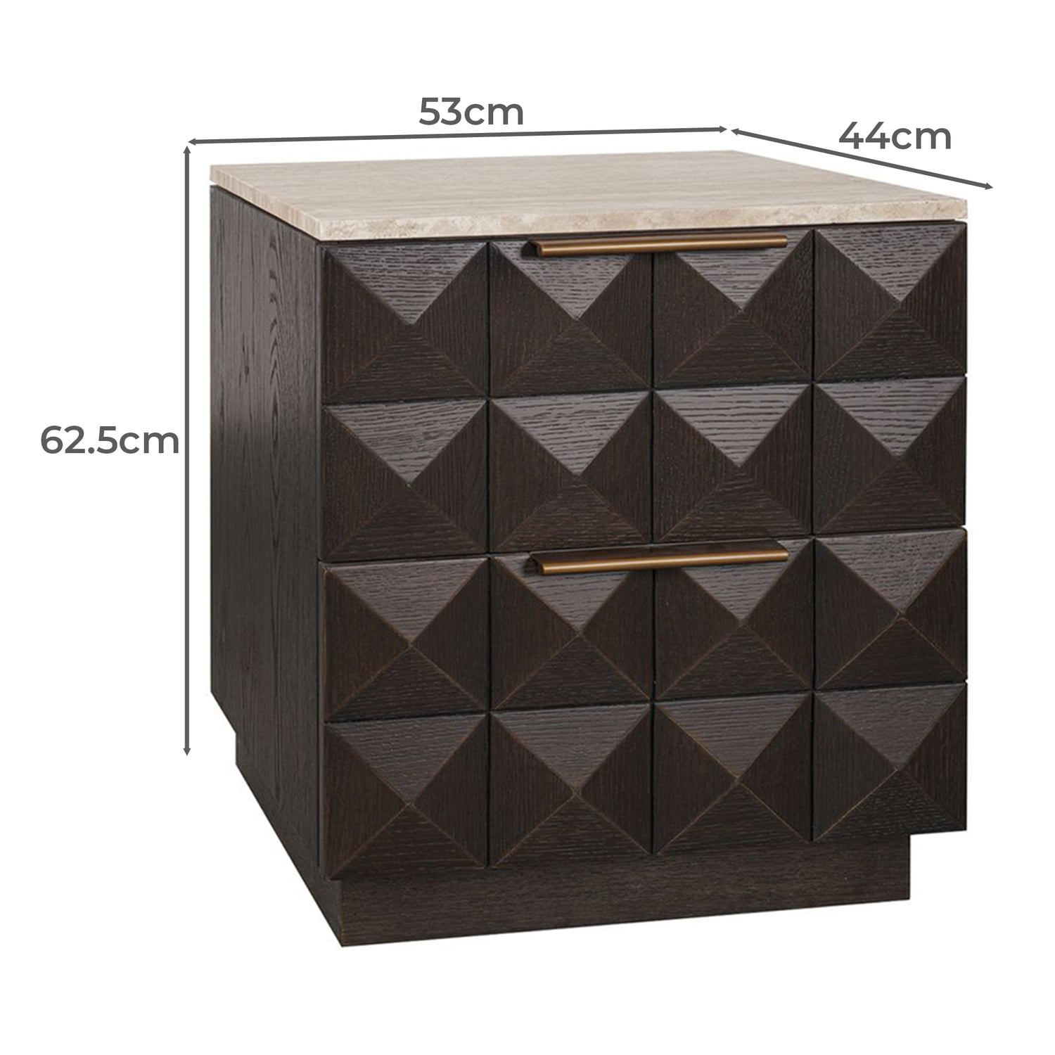 Bethany Travertine Bedside Table