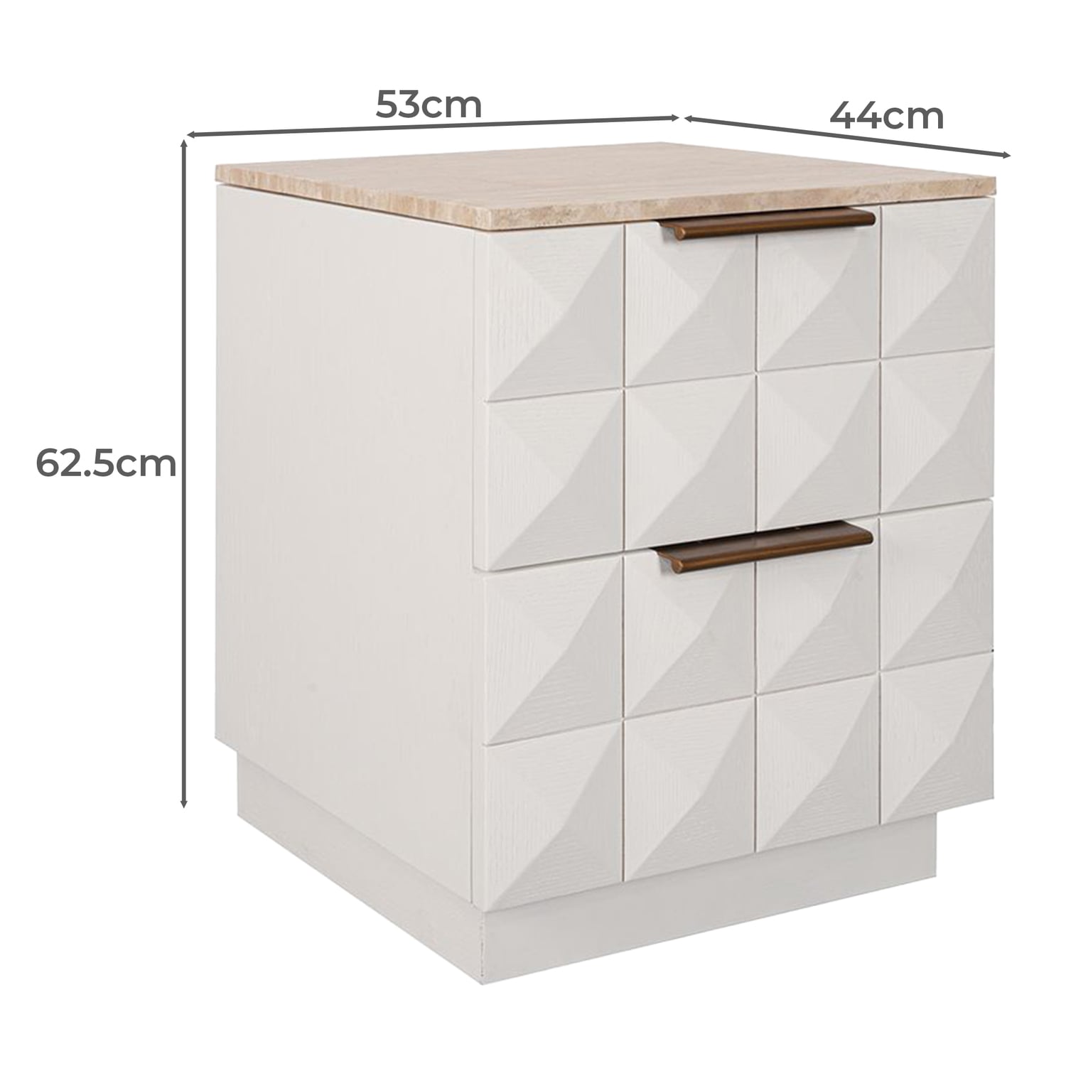 Bethany Travertine Bedside Table