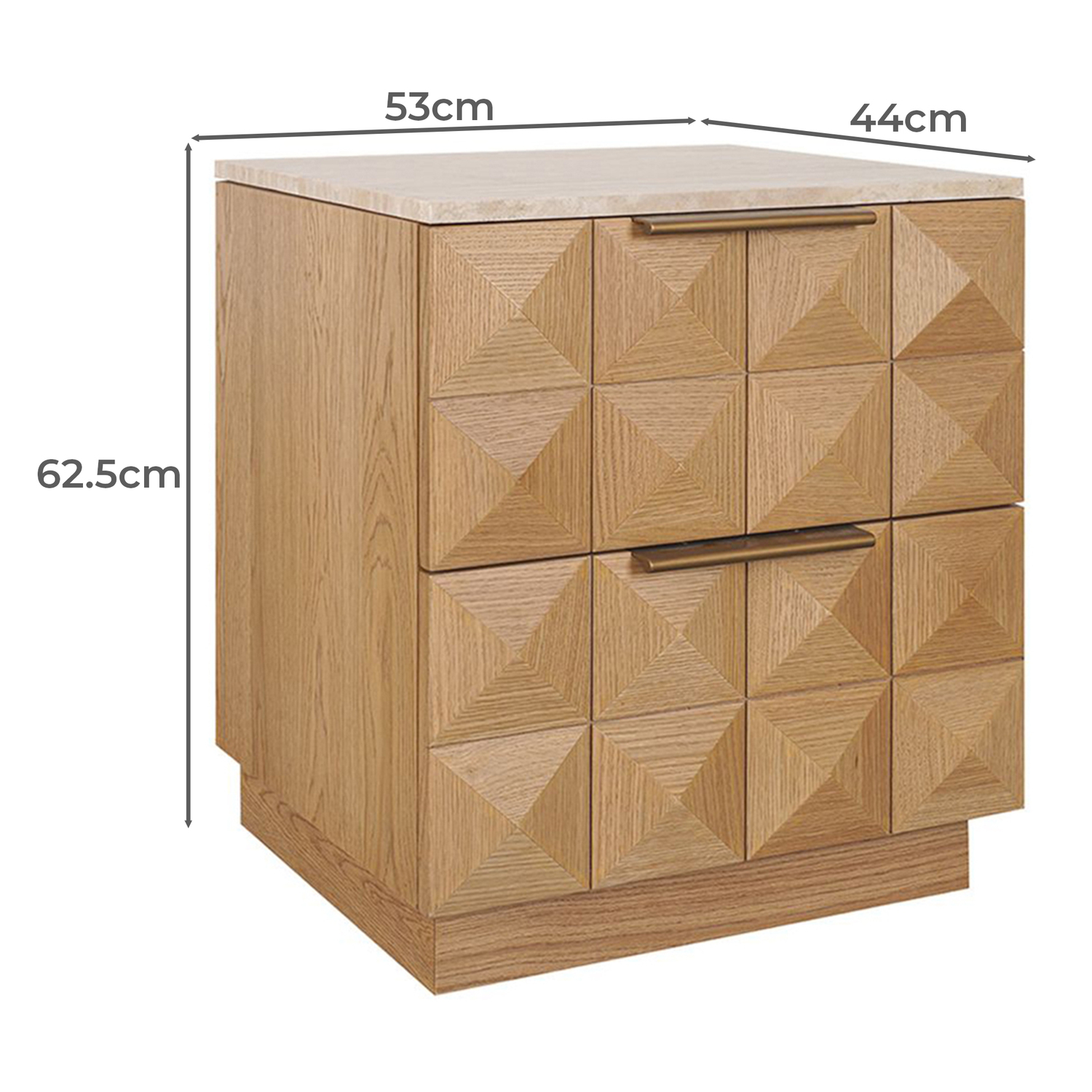 Bethany Travertine Bedside Table
