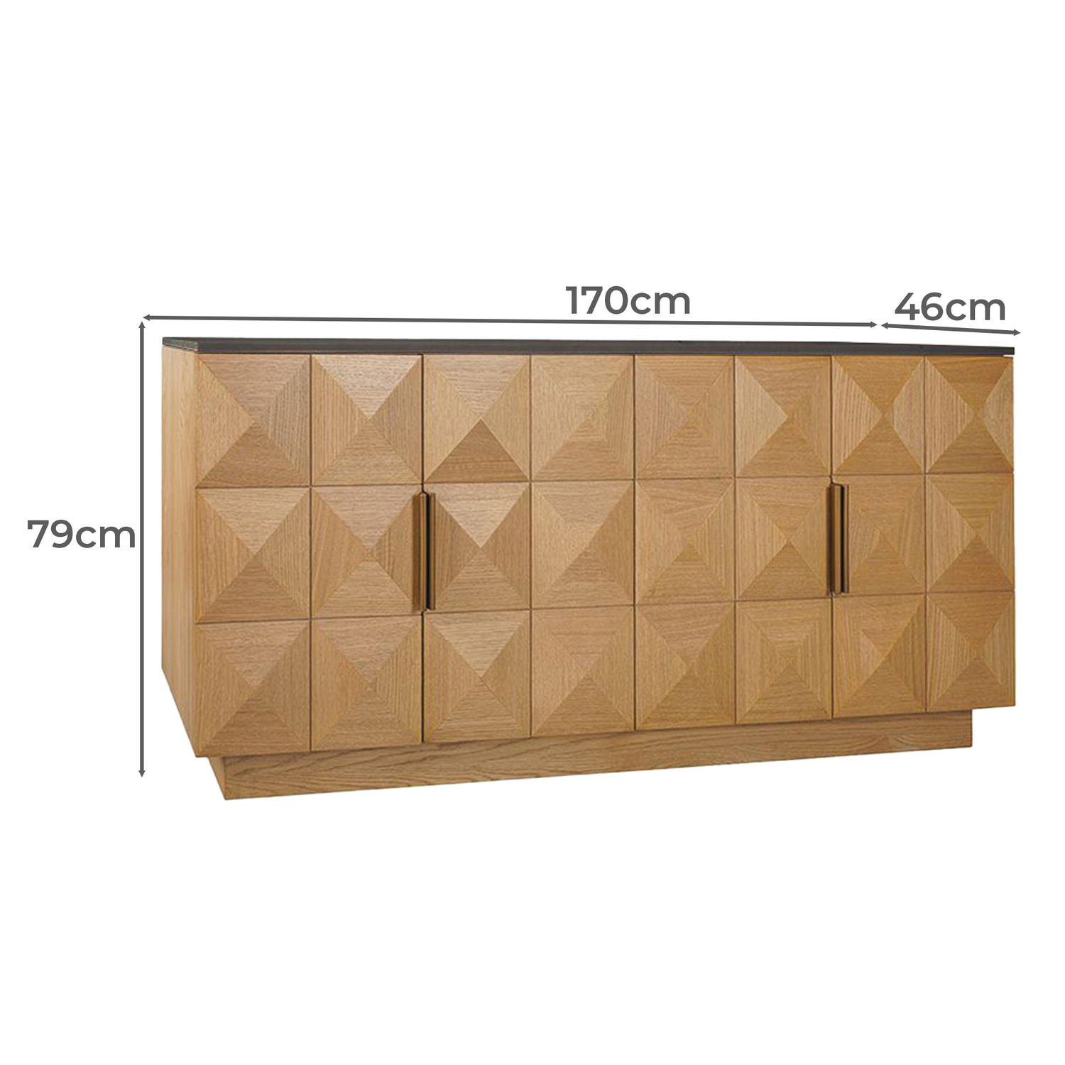 Bethany Marble & Oak Wood Sideboard