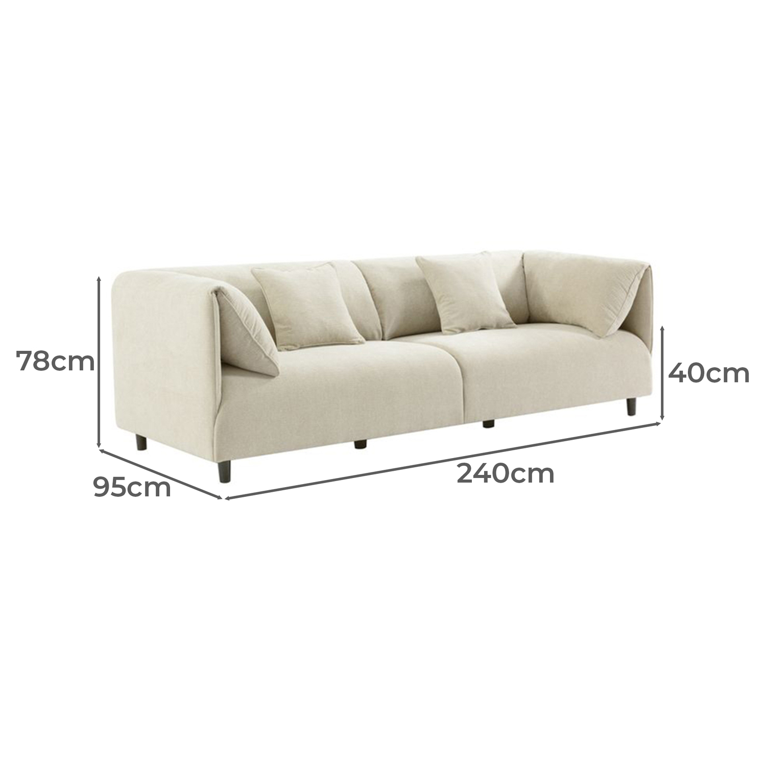 Henderson 3 Seater Upholstered Sofa