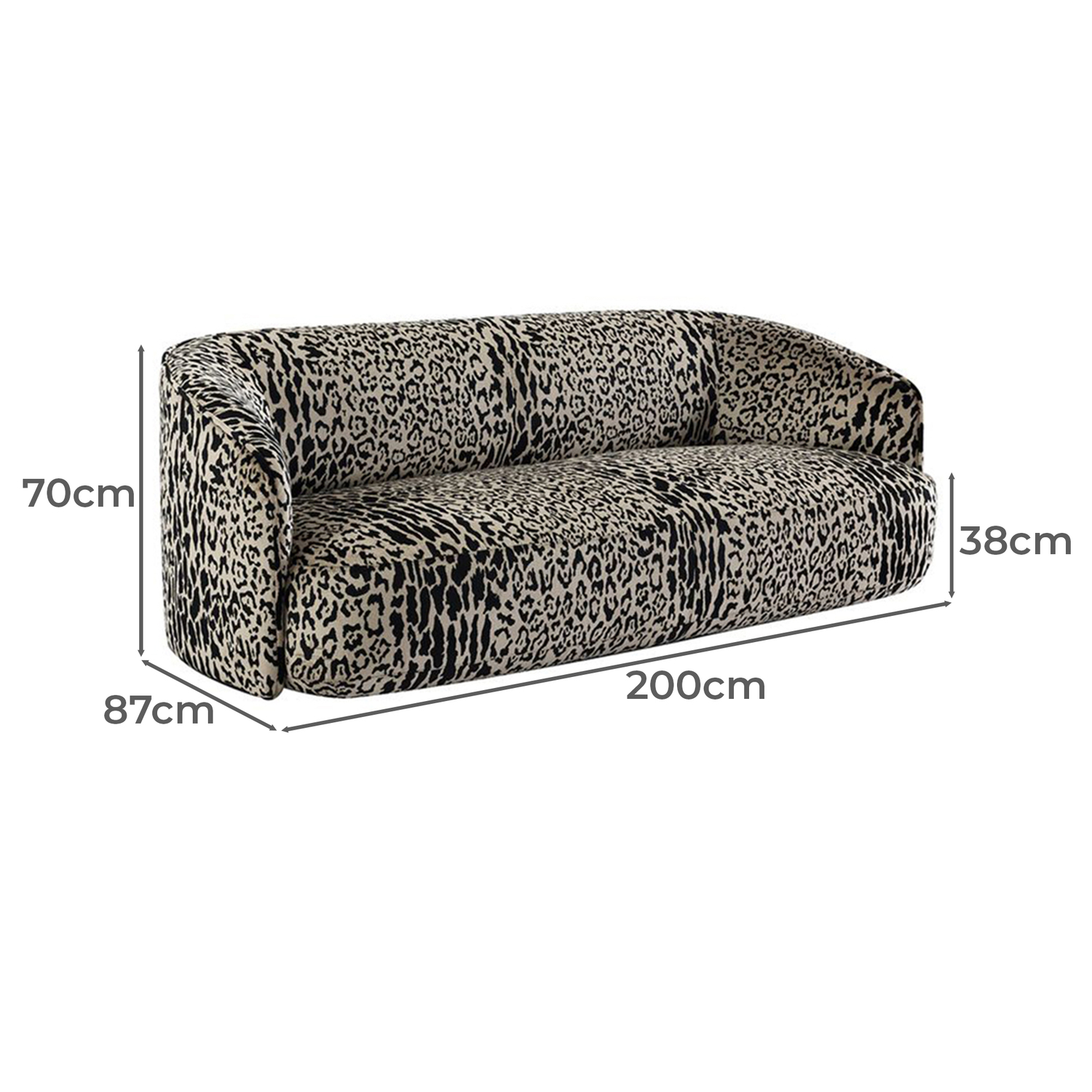 Harwich 3 Seater Chenille Sofa