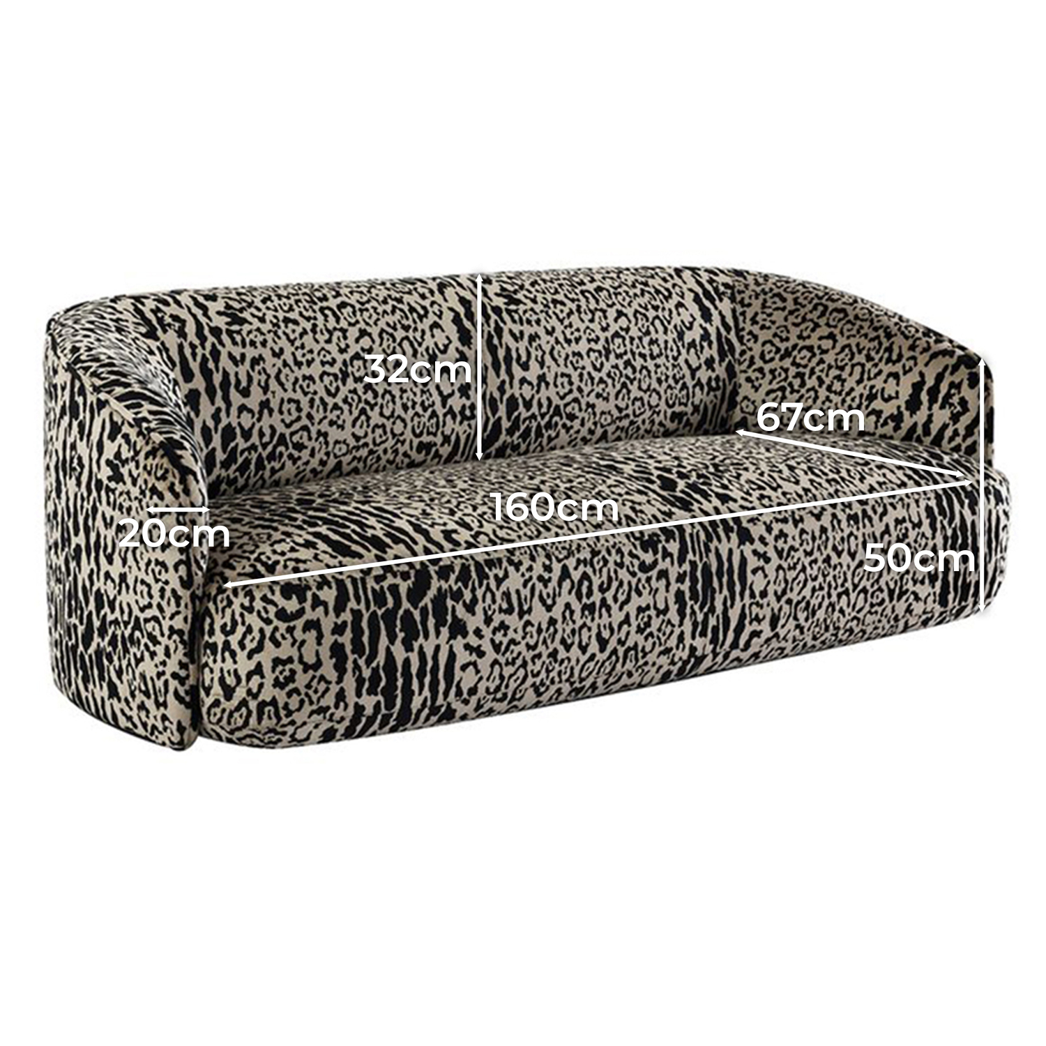 Harwich 3 Seater Chenille Sofa