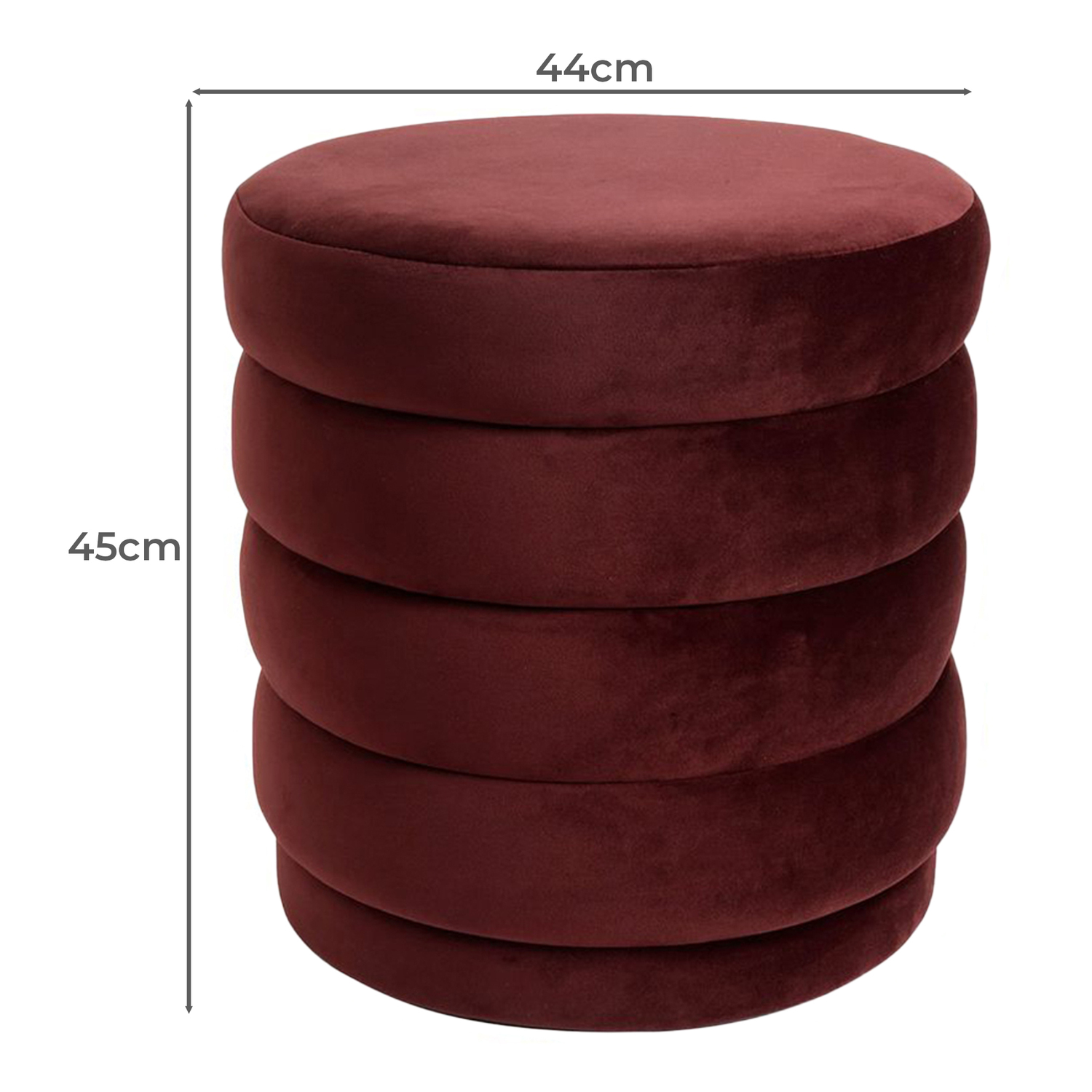Rollo Velvet Ottoman