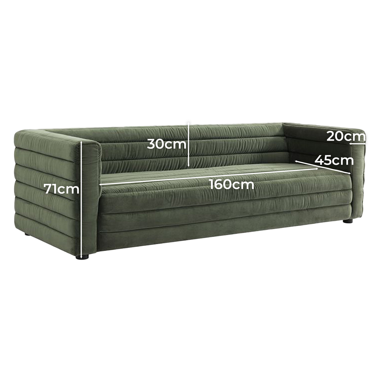 Ferguson 3 Seater Velvet Sofa