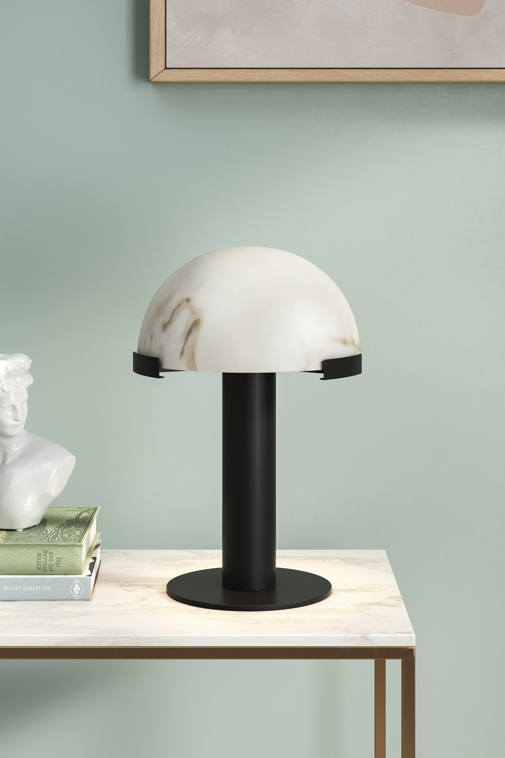 Eilian Black Polyresin Table Lamp
