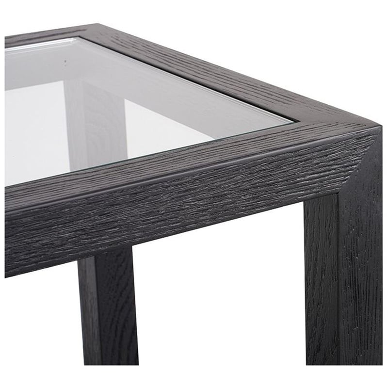 Parker Oak Wood & Glass Console Table