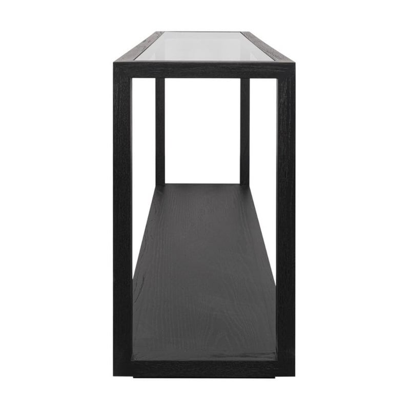 Parker Oak Wood & Glass Console Table