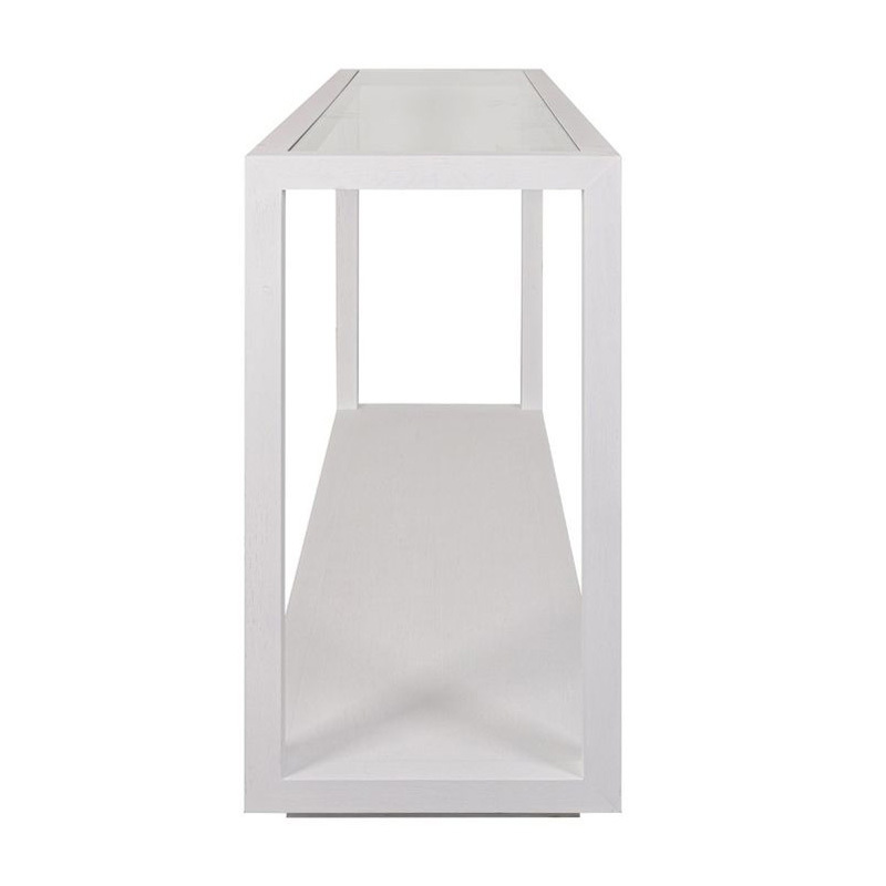 Parker Oak Wood & Glass Console Table